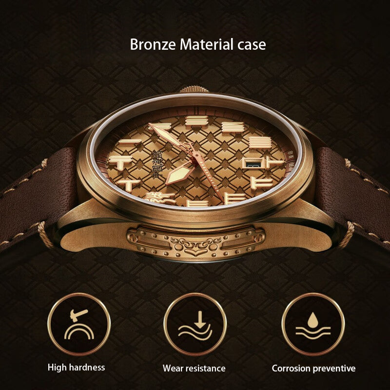 2023 New Seagull 43mm Bronze Case Sword of King Goujian of Yue Mechanical Automatic Watch 1139